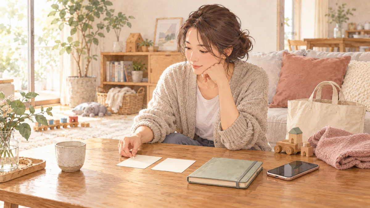 生活の予定と自分の時間を、カードで整理する人